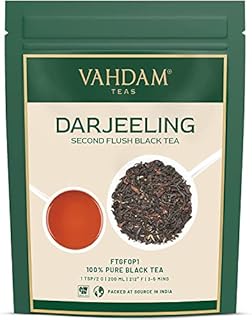 VAHDAM, Darjeeling Black Tea Leaves from Himalayas, (170+ Cups) 340g | 100% Certified Pure Unblended Darjeeling Tea | FTGFOP1 Grade Loose Leaf Tea | Packed & Shipped from India
