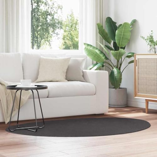 Tapis en polyester moelleux antidérapant et pliable HUARTE anthracite - 2
