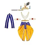 Naturenexus Laddu Gopal ji Dress for Kids, Krishna Dress for, Krishna Dress for Janmashtami Indian Item Gift Item PLM-Blue Yellow (6-12 Month)