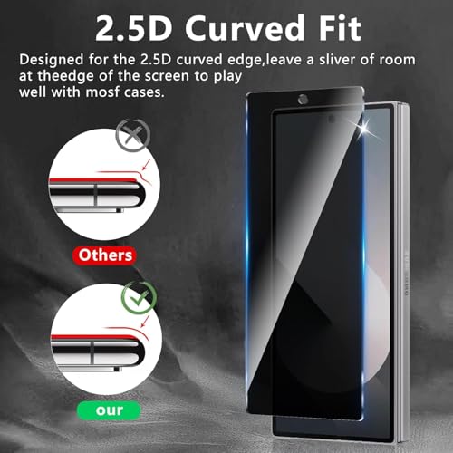Image of Uyiton By SHILD - (2-Pack) Privacy Tempered Glass Screen Protector for Samsung Galaxy Z Fold 7 - HD Anti-Spy Glass Guard for Front Display, Scratch Resistant, Bubble-Free Installation