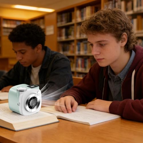 Mini ventilador de mano con 199 velocidades y diseño de cámara recargable 6