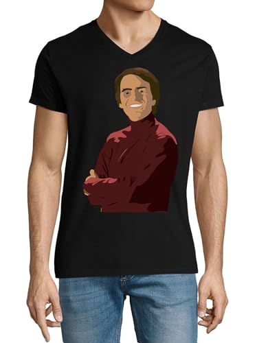 T-shirt Scientist col V coton noir homme pour éviter les irritations et rester élégant