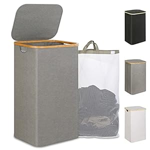 iEGrow XL Wäschekorb Grau 110L