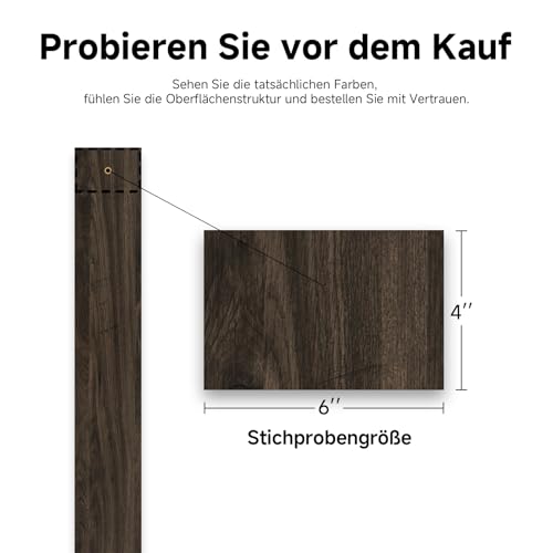 ATOPOSE Vinylboden Selbstklebend Holzoptik, 36 Dielen 5,02 m² Walnuss Gealtert, Wasserfest Rutschfest DIY-Verlegung für Bad Küche Wohnzimmer Wasserfest