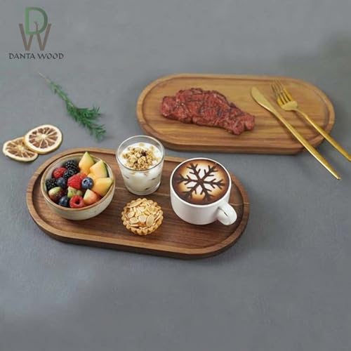 Image of Beautiful Table Decor Squire Shape Wooden Serving Tray, Breakfast Tray for Dining Table Home and Kitchen-12x5.5IN