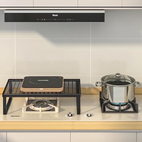 QSTGX Gas Stove Top Cover Burner Covers For Electric Stove Kitchen Storage Rack Features Non-slip Rubber Mat Easy to Clean(White,Storage box-50x30x10 cm) - Image 8