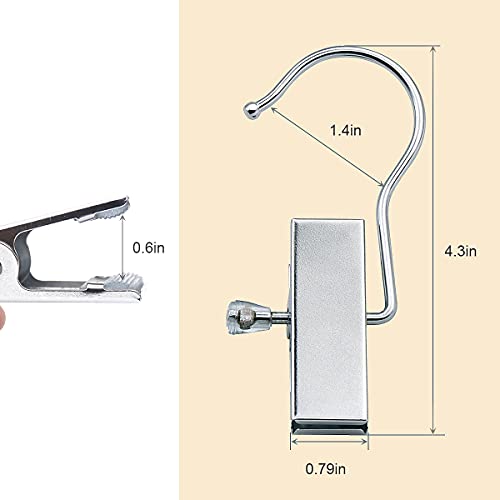 Coideal Boot Hanger Clips Hooks - 8 Pack Laundry Hook Hanging Clothes Pins Portable Stainless Steel Clothing Organizer Pant Holder For Travel,Closet,Towel (Silver) #TOP6