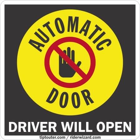 (2) Pack Automatic Door Window Warning Stickers Prevents Door Mechanism Damage