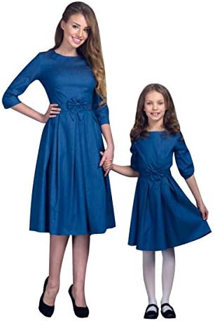 YMING Mother and Daughter Dresses Family Parent Child Outfit