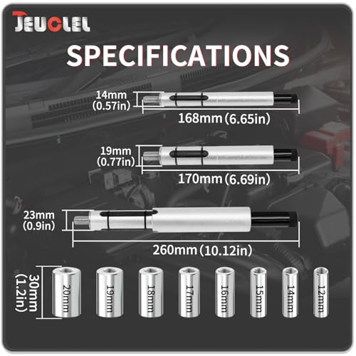 Image of 11PCS Universal Clutch Alignment Tool Kit, Heavy Duty Metric Clutch Plate Alignment Tools with 3 Spindles, Clutch Centering Tool Set for Clutch Disc Alignment, Flywheel Pilot Hole Tool