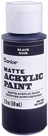 Darice Matte Black, 2 ounces Acrylic Paint