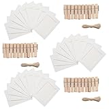 PINE & LINEN 30 Pcs Paper Picture Frames,5x7 Inch White Cardboard Photo Frames with Clips DIY Photo Holders, Hanging Display Kit for Home/Party/Office