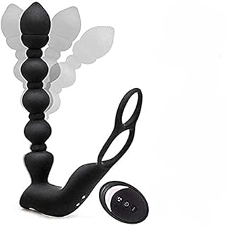- M-Assaggiatore Ŝiliçone Pluĝ Ānalẹ Vībranťe da Donna Uomo,Måssaĝgiaťore Prosťatå Catena Di Palline Ānali Vībraťore Wireless Butț Pluĝ Vībraťori con Telecomando, Ānal Bead Ġiocaťtoli De
