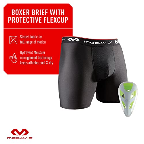 Mcdavid Boy’s Boxer Briefs w/ Athletic Cup Protection, For Youth Sports, Baseball, Lacrosse, Football3
