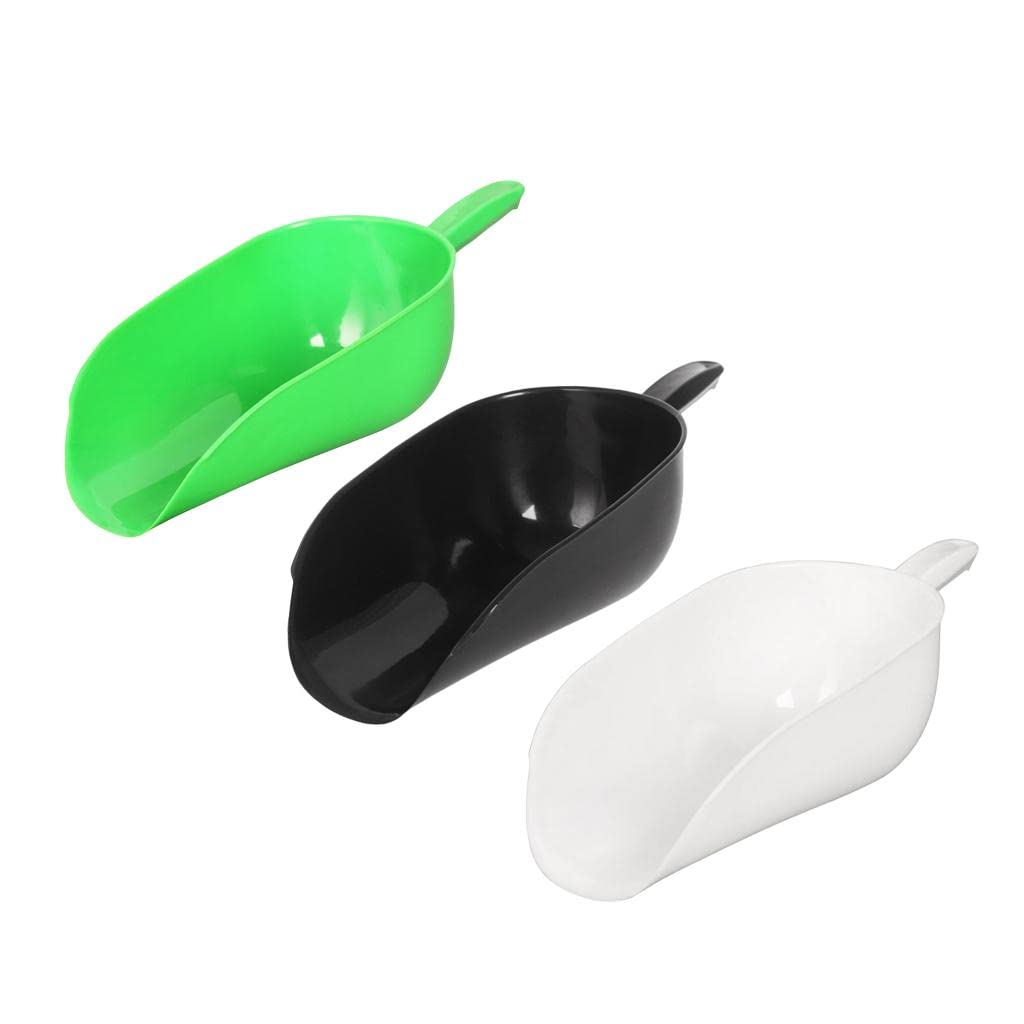 5 zestawów plastikowych karmy do karmy dla zwierząt domowych, zielona mąka, jak opisano