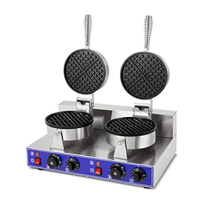vertes Waffeleisen Belgische Waffel Maker Doppelt Elektrisch 2000W aus Edelstahl (2x Timer 5min, 2x Temperatur 50-300 °C Stufenlos Regulierbar, 4 Rutschfeste Gummifüße, Antihaftbeschichtung) – Bild 4