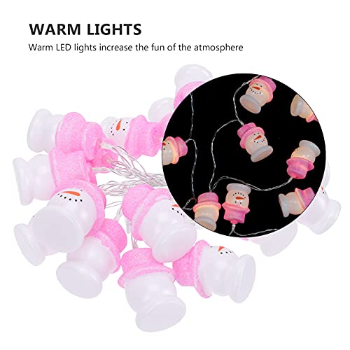 1 pc boneco de neve cabeça LED lâmpada string decorativa boneco de neve cabeça cadeia de luz