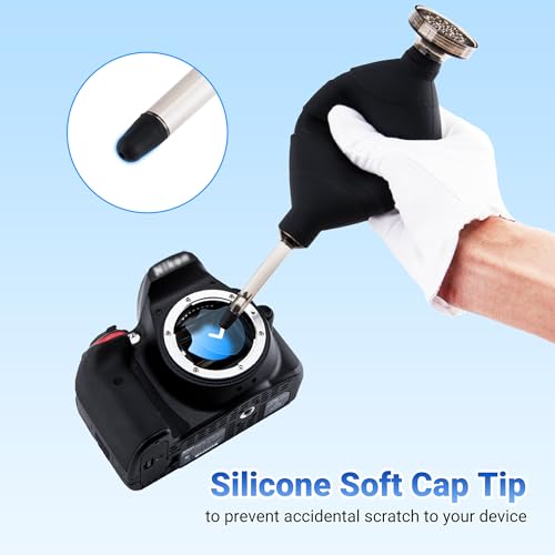 Image of JJC Professional Dust Free Air Blower Blaster for Camera Sensor CCD CMOS | for DSLR Mirrorless Camera Lens, Filter and Other Sensitive Electronic Equipment, No Backflow, Clean Air, Silicone Material