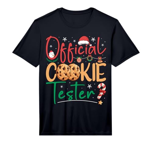 Official Cookie Tester Funny Christmas Pajamas Xmas Matching Performance T-Shirt