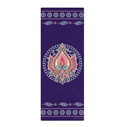 ZHHWYP Eco Friendly Yoga Mat with Carry Bag, Non Slip Textured Surfaces High Density Padding To Avoid Sore Knees, for All Types of Yoga,Pilates and Fitness,A