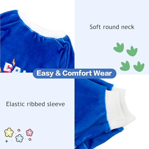 Image of CuteBone Soft & Stretchy Dog Pajamas Call Me Max - Cozy Pet Jammies Breathable Jumpsuit for Small Dogs - All-Season Comfy Outfit Easy-On Pullover Design - Keeps Pets Warm & Comfortable P341M