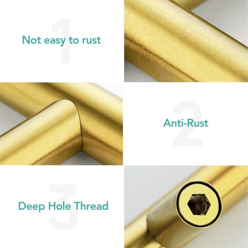 102mm Brushed Gold Kitchen Cabinet T-Bar Handles,4 Inch,20 Pack by HOME EDIT - Used condition - Image 3