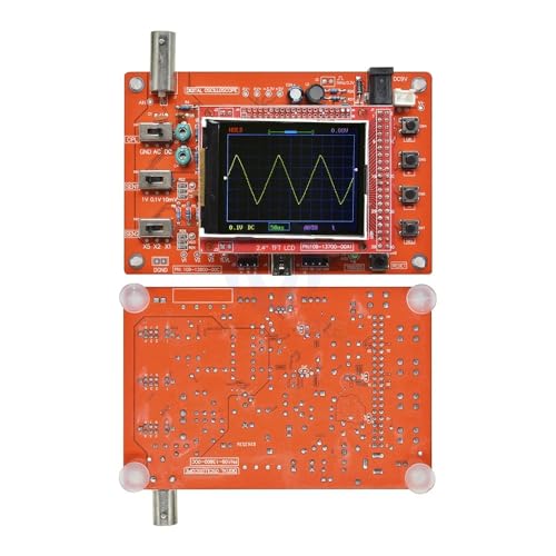 DollaTek DSO138 Komplett montiertes digitales Oszilloskop 2,4-Zoll-TFT-LCD-Display Sonde Testclip Acrylgehäuse Oszilloskop