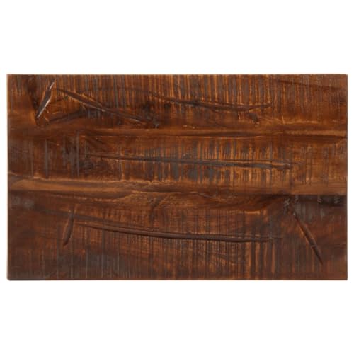 vidaXL Tischplatte, Holzplatte Rechteckig, Massivholzplatte für Tisch Esstisch Couchtisch, Ersatztischplatte, 40x30x2,5cm Altholz Massiv