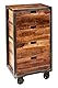 BRISTOL - CHEST OF DRAWERS 4 UNITS ON WHEELS IN WOOD AND METAL