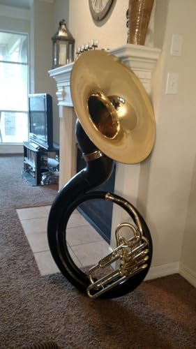 Brass Sousaphone 3 Valve Big Tuba 25\" Musical Instrument with Carry Case