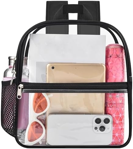 USPECLARE Clear Backpack for Stadium Approved 12×6×12, Water proof Clear Bag for Stadium Events and Concert Work Sport Event