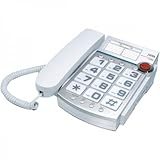 jWIN JTP390WHT Big Button Corded Speakerphone with 13 Number Memory (White)