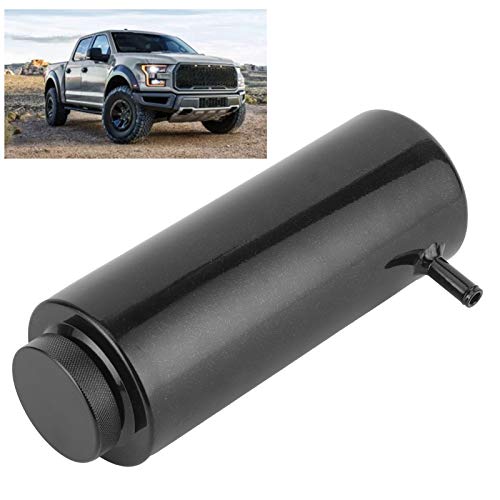 Radiator Coolant Overflow Tank Bottle, Aluminium Alloy, 800ml 27oz, 3x7.5in - Durable Lightweight Design, Universal Fit for Vehicle Cooling Systems (Black)