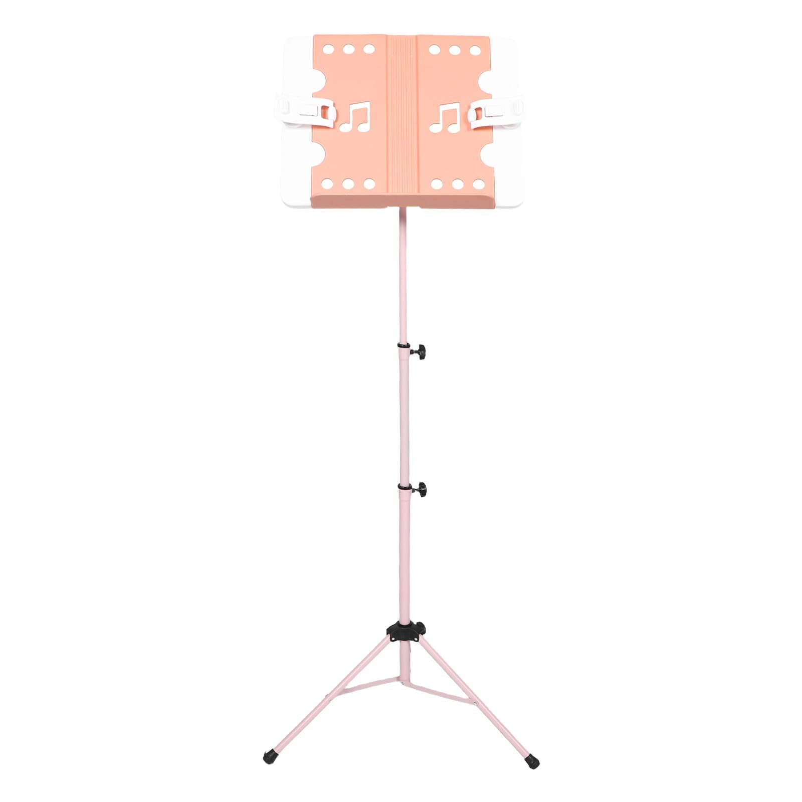 Leggio Pieghevole Rosa Regolabile per Spartiti Musicali | Altezza 11, 81-52, 36 Pollici, Inclinazione 0°-90°, Plastico, Anti-scivolo e Portatile