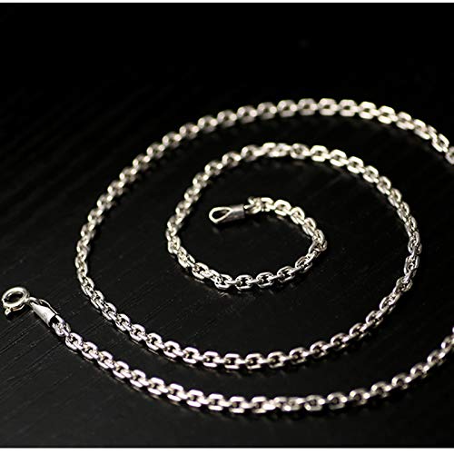 Collier argent KnSam avec chaîne câble 3mm de 45 à 65cm - 4