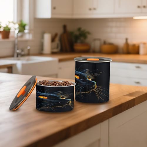 Contenedor Hermético para Café Qilmy Black Cat 30oz miniatura 7