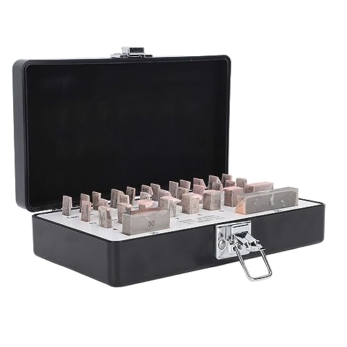 Ensemble de 32 blocs étalon en acier avec boîte de rangement de précision