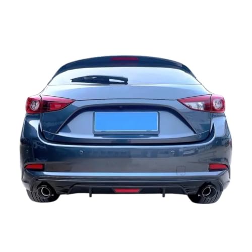 Difusor trasero Mazda 3 contra impactos que protege el parachoques con placa de plata 2