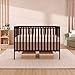 Dream On Me Synergy 5-in-1 Convertible Full-Size Baby Crib with Toddler, Day & Full Bed Conversion in Espresso, GreenGuard Gold & BSA, 3 Mattress Heights, Sustainable Pinewood