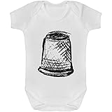 Body de bebé de manga corta Azeeda 3-6 Meses \'Desgastado dedal\' Body de Bebé Unisexo (GR00082644)