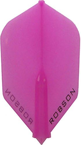 1 x Set Robson Plus Rígido Dardos Vuelos NO 6 Forma Pequeña Rosa
