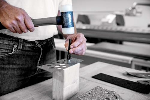 Rennsteig Henkellocheisen (Ø 20 mm, Locheisen, Lochstanzer, Stanzer für Gummi, Leder, Filz, Kunststoff, Kork, Stoff, Stanzwerkzeug) 1400200