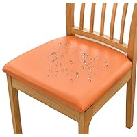 Coprisedili Per Sedia Da Pranzo 4 Pezzi | Pelle PU Impermeabile | Elasticizzato E Facile Da Pulire - Foto 7