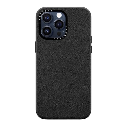 Coque texturée iPhone 15 Pro Max CASETiFY protection 1,5 m antichoc noir de jais