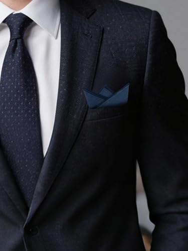Image of Mantieqingway Cotton Handkerchiefs for Men Solid Color Pocket Square for Suit Formal Wedding Church