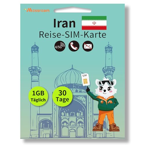 Reise-SIM für den Iran, 1 GB Daten, 30 Tage Gültigkeit – Sofortige Aktivierung, Keine Roaming-Gebühren – Bleiben Sie in ganz Persien in Verbindung