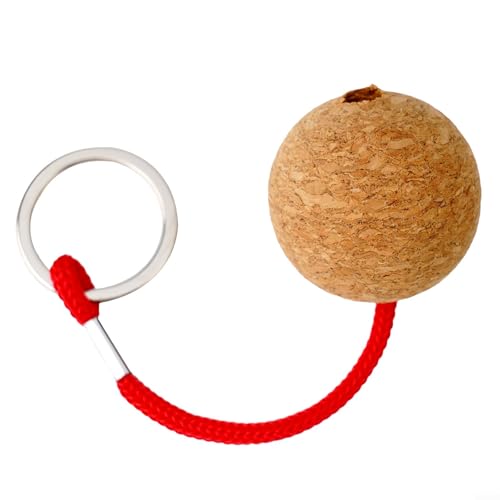 CashMuch Portachiavi in sughero palla articoli sportivi all'aperto 2 pezzi chiave multifunzione corda accessori barca galleggiante pesca galleggiante galleggiante