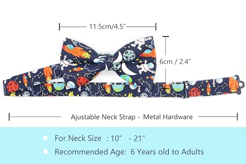 Image of OCIA Cute Pattern Pre-tied Bow Tie Adjustable Bowties for Adult & Children