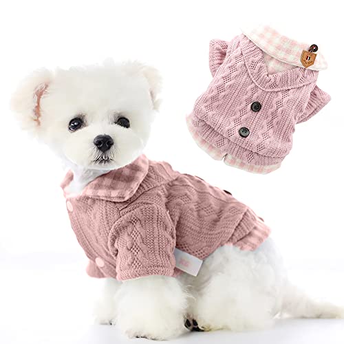 ペット服 セーター 犬服 秋冬用 防寒 裏起毛 ニットセーター 柔らかい 可愛い 犬猫用 犬の服 小型犬 中型犬 猫 撮影 写真 着脱簡単 抜け毛防止 散歩お出かけウェアに