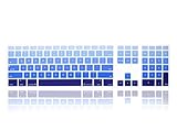  MMDW Coque de protection ultra fine en silicone pour clavier Apple iMac G6 MB110LL/B MB110LL/A A1243 avec pavé numérique Bleu dégradé